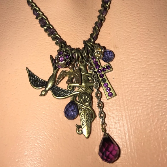 Betsey Johnson Jewelry Vintage Antiqued Betsey Johnson Heart Dagger